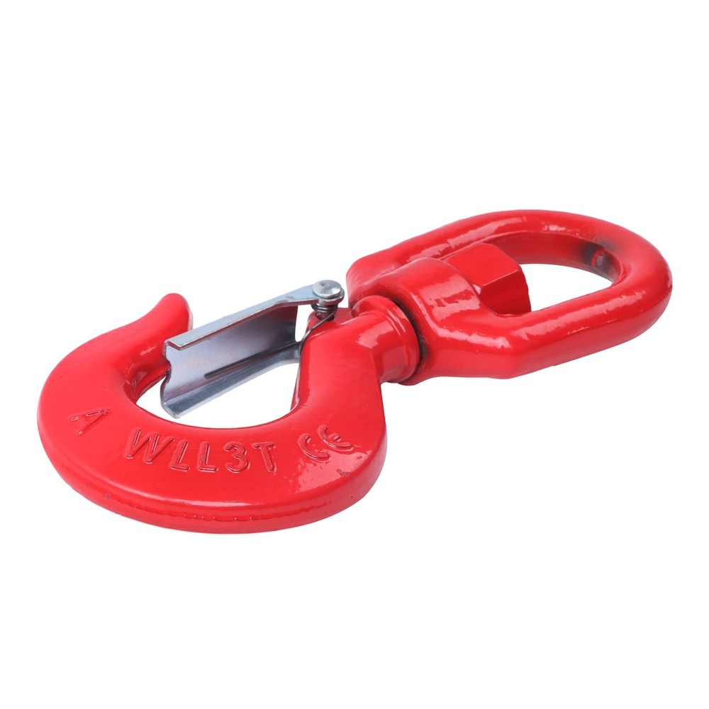 3 Ton/6610 lbs Locking Swivel Hook 5/8" Grade 80 Lifting Swivel Hook Rigging