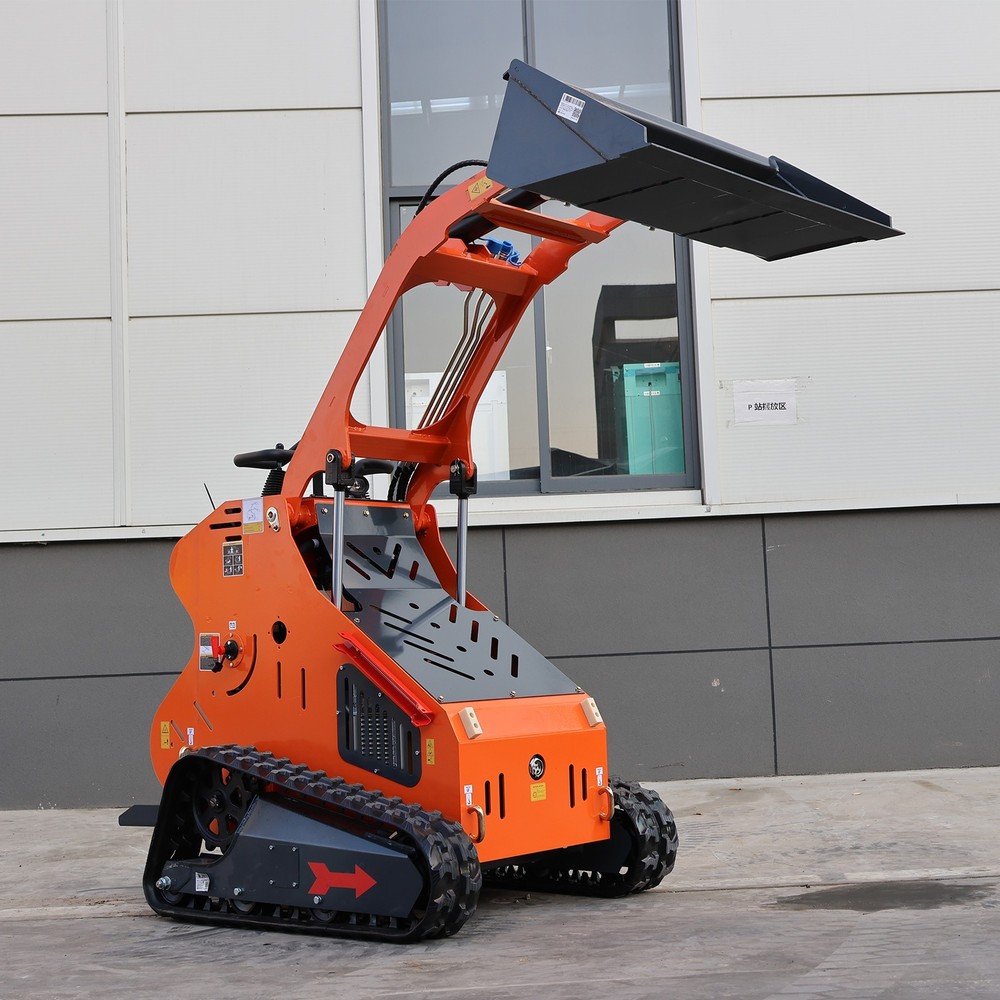 24HP Skid-Steer Loader Tracked With 3Attachment 2-Cylinder EPA Gas Engine Pickup