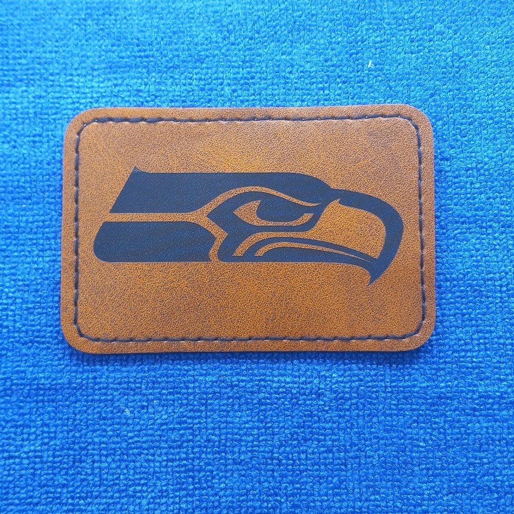 Seahawks Leather Iron on Patch For Hats And Accessories