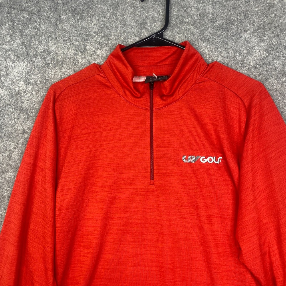 Galvin Green XL Quarter Zip Long Sleeve Golf Pullover Red Logo Performance