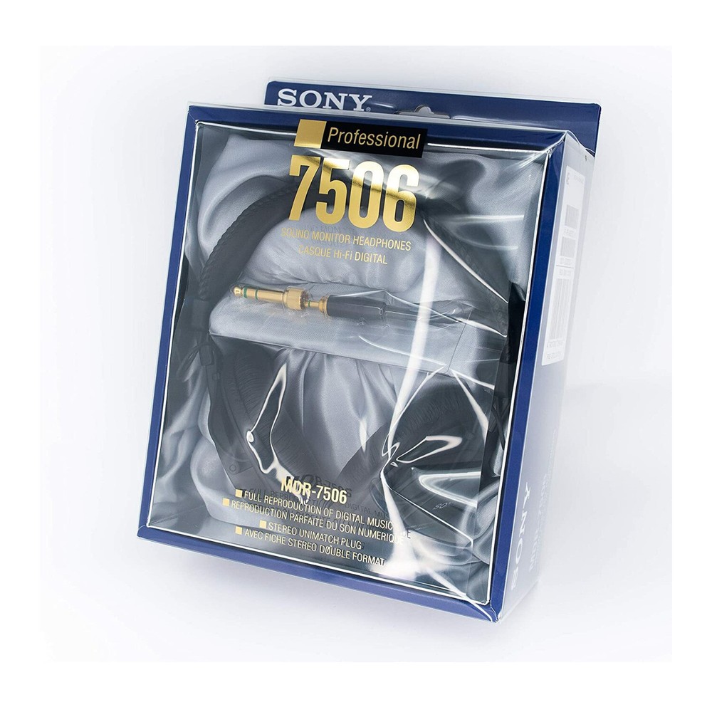 Sony MDR7506 Folding Professional Closed Ear Headphones Bundle