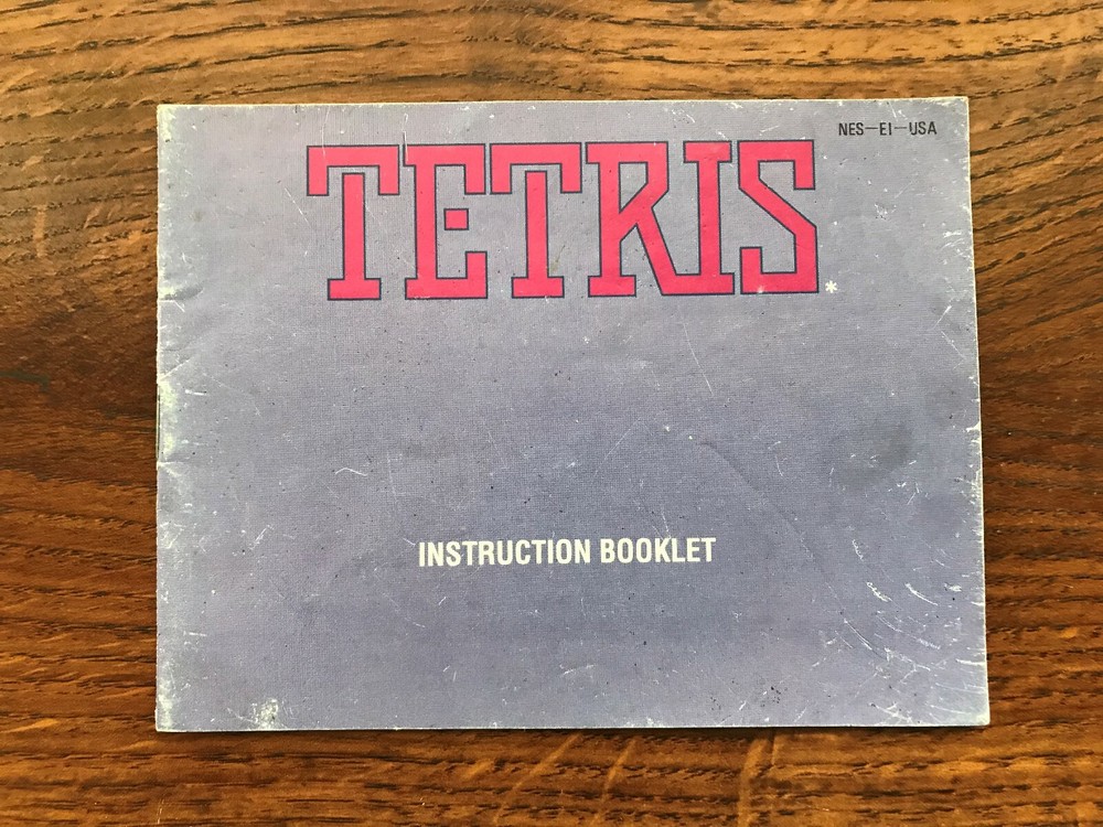 Tetris NES Nintendo Instruction Manual Only