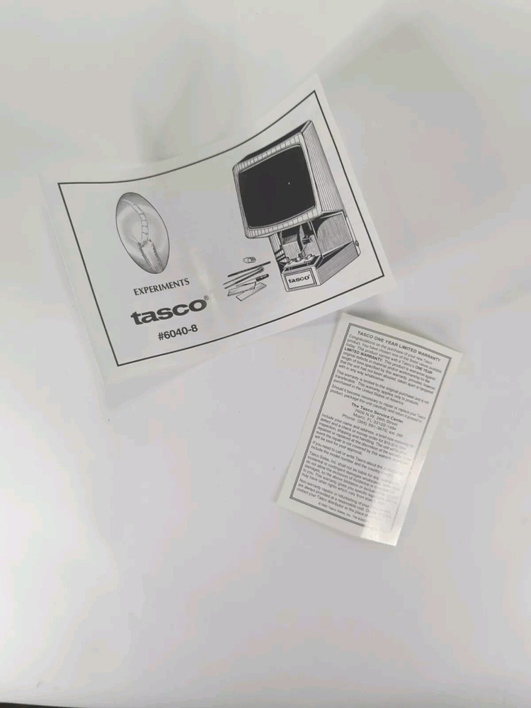 Tasco Big Screen Micro Microscope 40X Vintage Works 1992 New Open Box