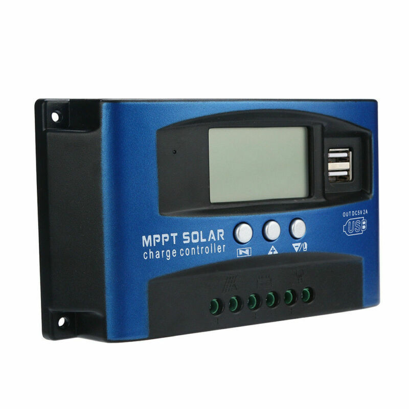 60A MPPT Solar Panel Regulator Charge Controller 12V/24V Auto Focus Tracking,