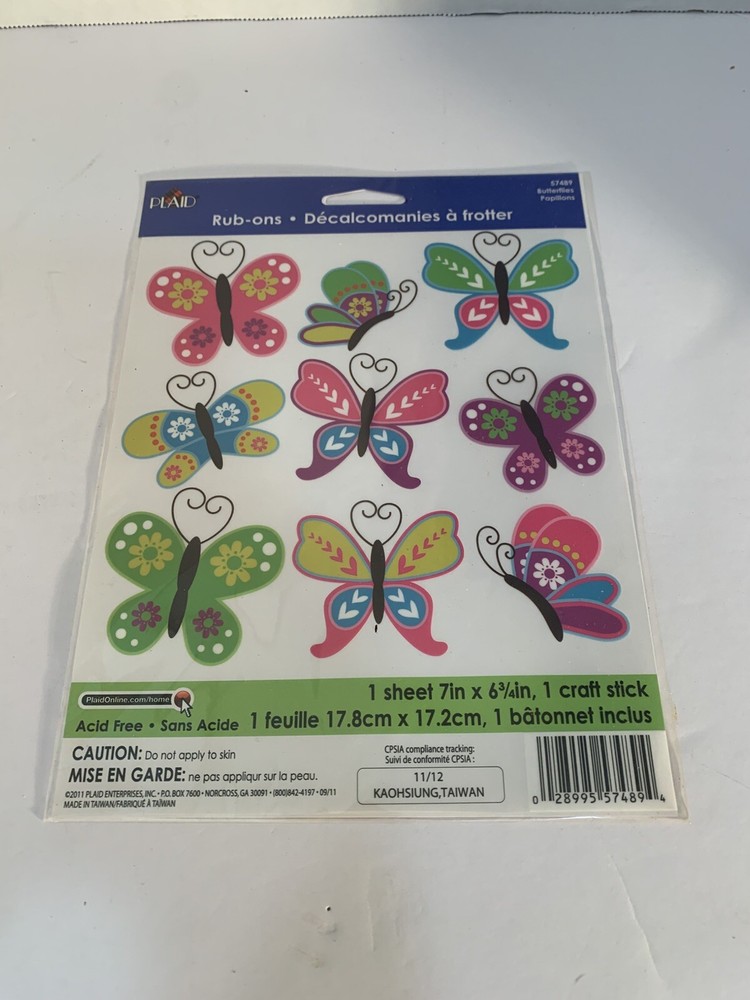Plaid Brand Door Rub-Ons 5 Pack