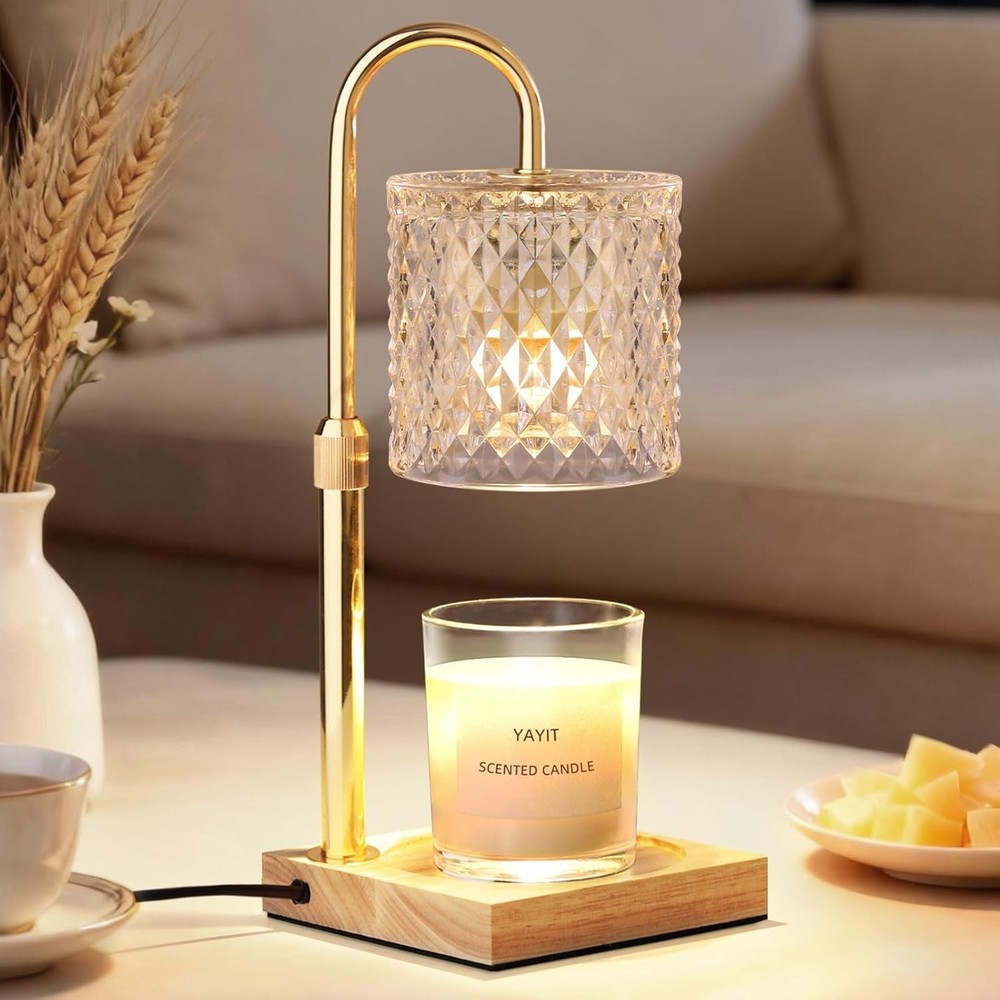 Candle Warmer Lp with Timer Dimmer Adjustable Height, Candle Warmer