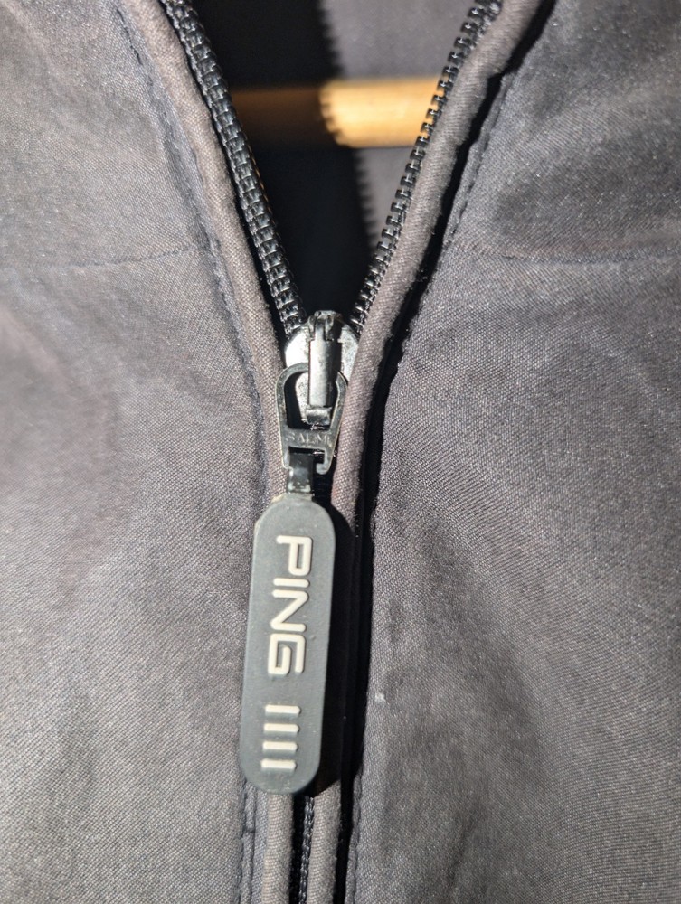 Ping Size Large 1/2 Zip Jacket/ Shower Pullover Good Condition Dark Grey/Black
