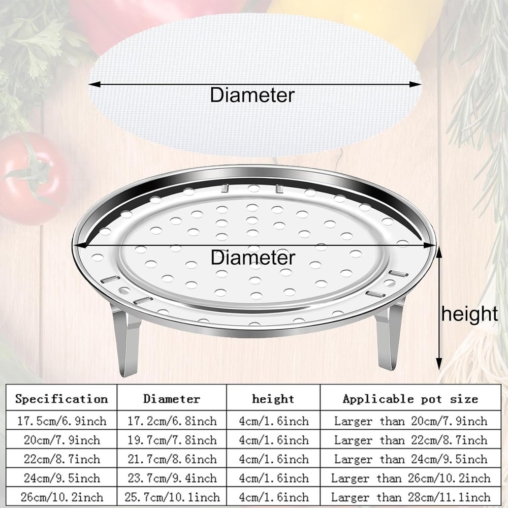 High Quality Round Steamer Basket - Perfect for Nutrient-Rich Cooking & Stacking