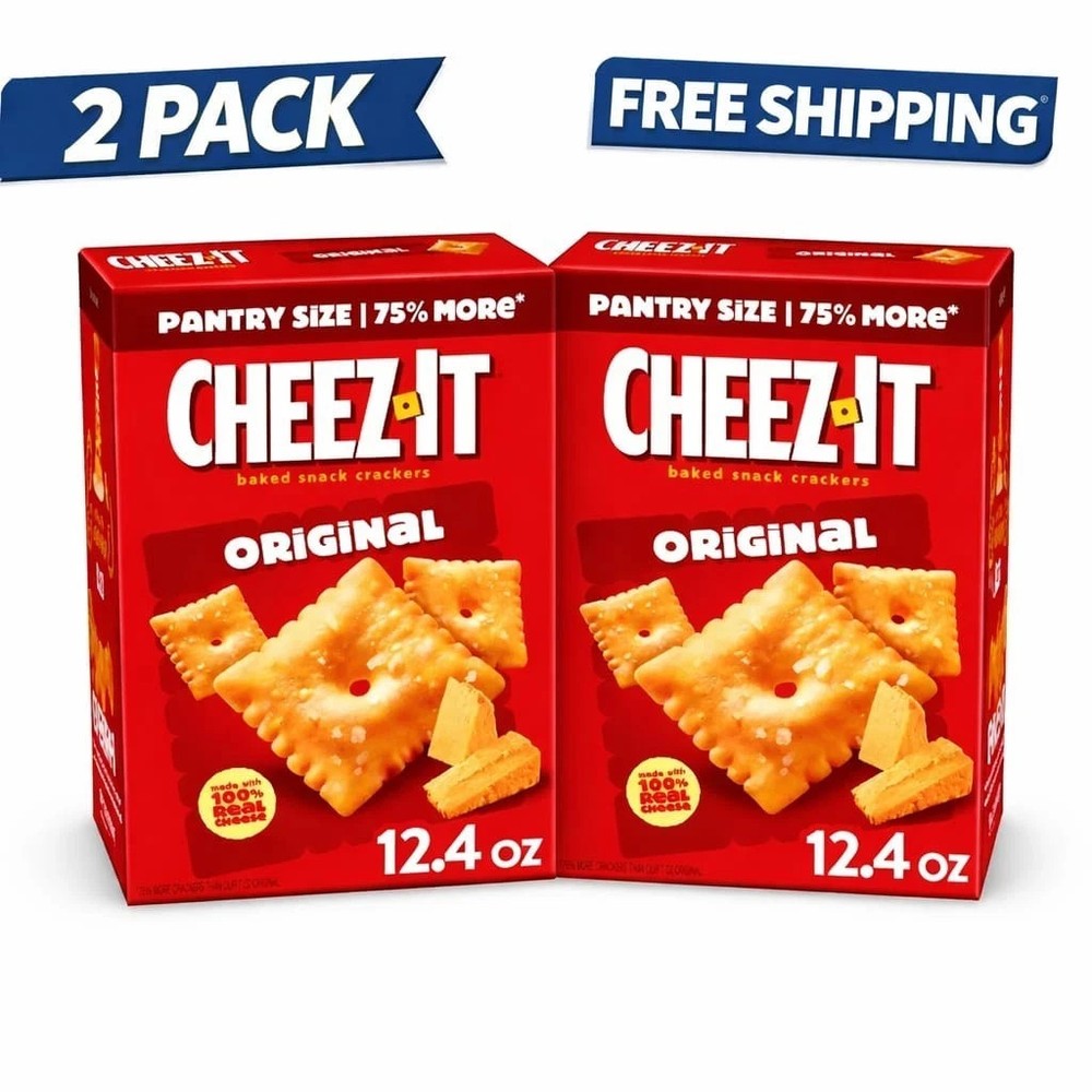 ( 2 Pack ) Cheez-It Original Cheese Crackers, Baked Snack Crackers, 21 oz