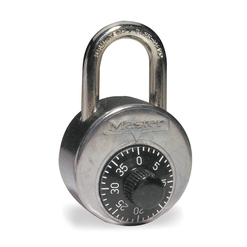 MASTER LOCK 2010 Combination Padlock,2 3/16 in,Round,Slvr PK 5