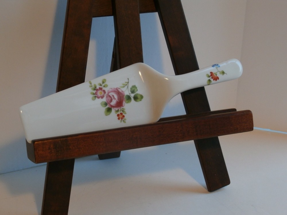 Vintage 1983 Mann Cake Pie Server w/Original Label Japan Floral Pattern