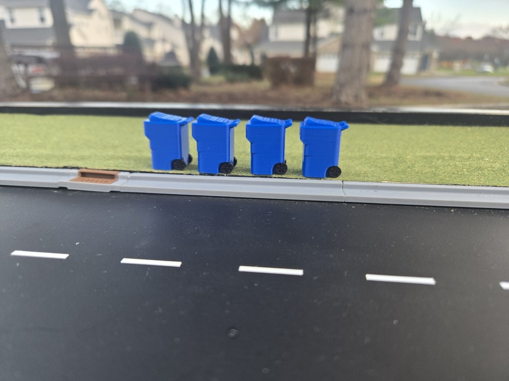 1/50 Scale Trash Bins *4 Pack* in Blue