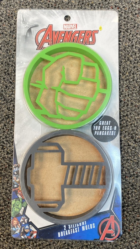 Marvel Avengers 2 Silicone Pancake and Egg Breakfast Molds (New)