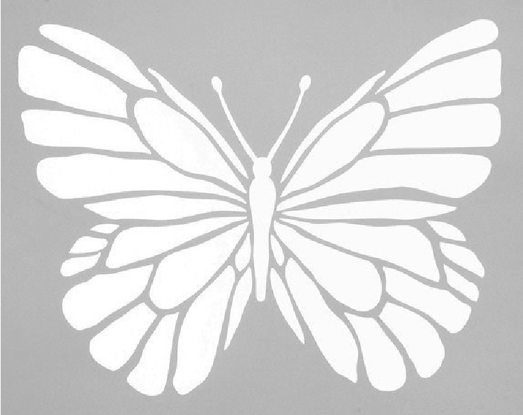 8"x10" Clear Plastic Stencil - Butterfly (RO143)*****