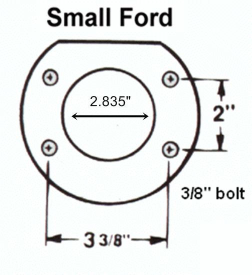 Small Ford Axle Retainers with 3/8" bolt holes - pair