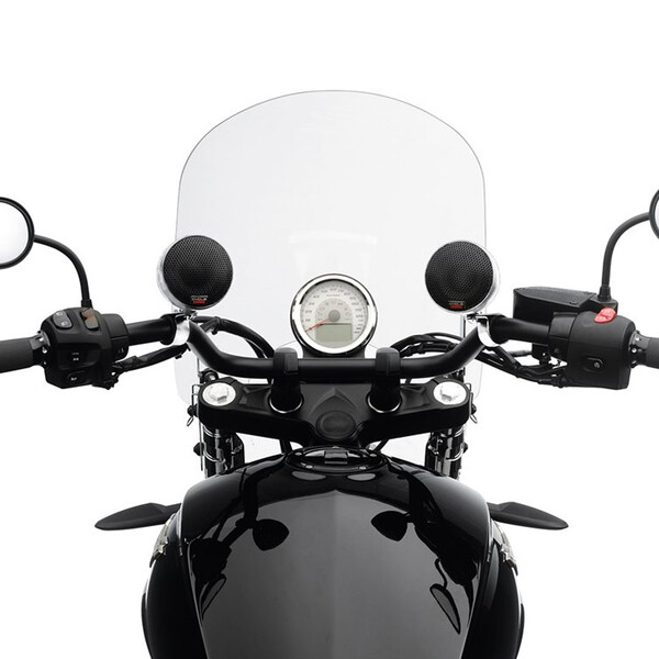 Victory AMPLIFIED Handlebars SPEAKERS KIT Chrome Cruisers 200W 2008 +