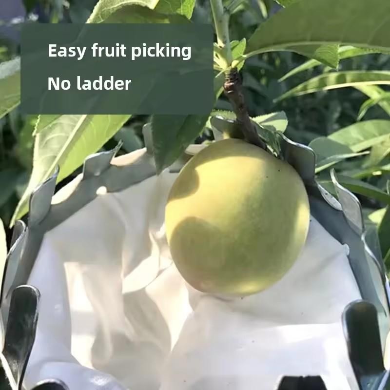 1pc Metal Fruit Picker Basket – Cherry Harvester Garden Tool Attachment