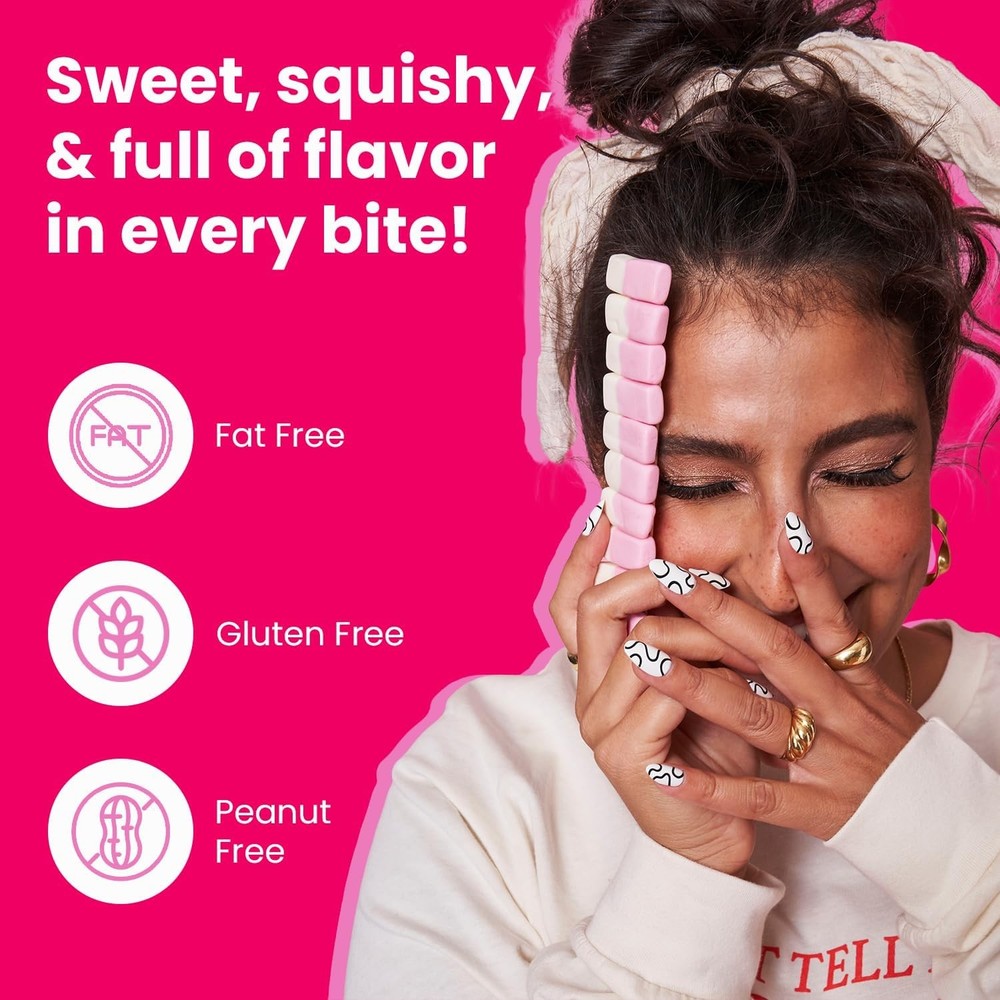Squashies Fo Gummy Candies - Raspberry & Cre Flavored -