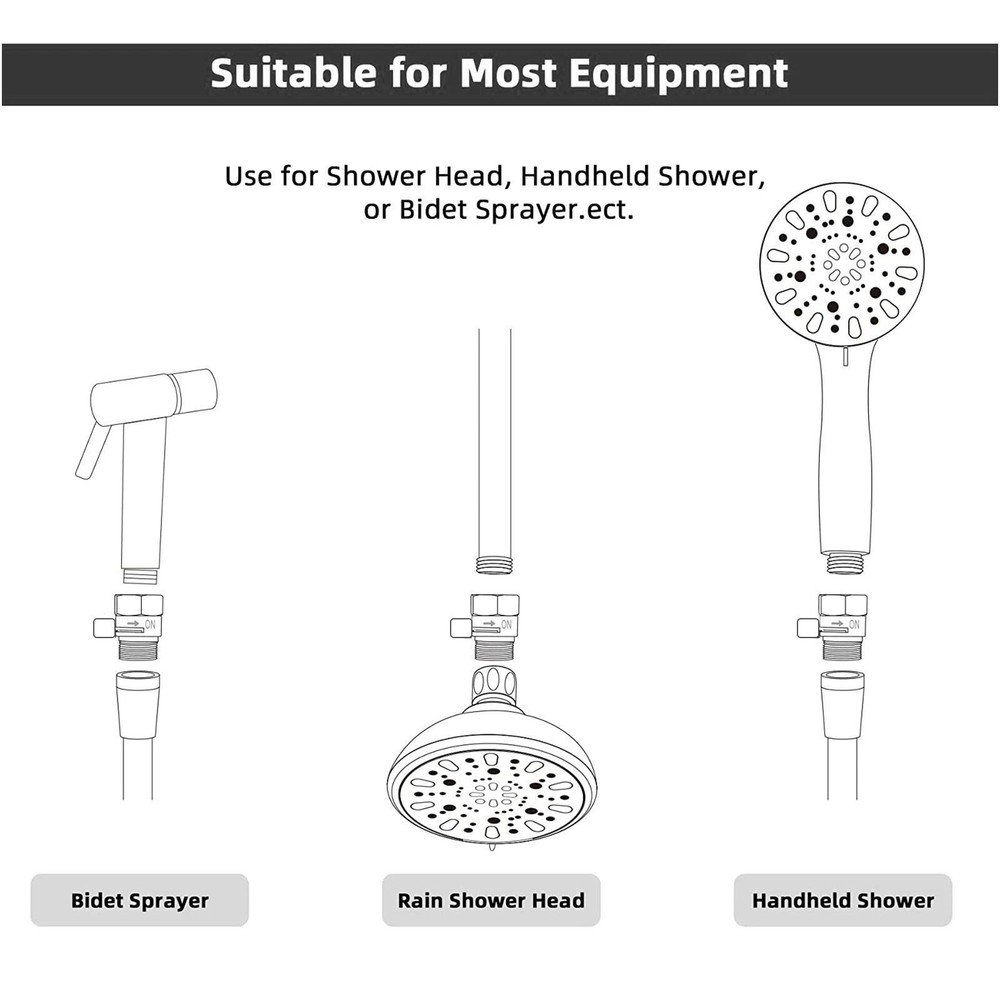 Silver Quick Control Adapter 1pcs Shower Shut-Off Valve Brass Water Saving