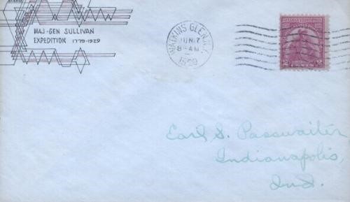 657 2c SULLIVAN EXPEDITION - Hand drawn - Alexo cachet