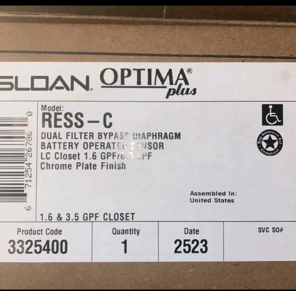 SLOAN Optima Plus RESS-C Retro Kit
