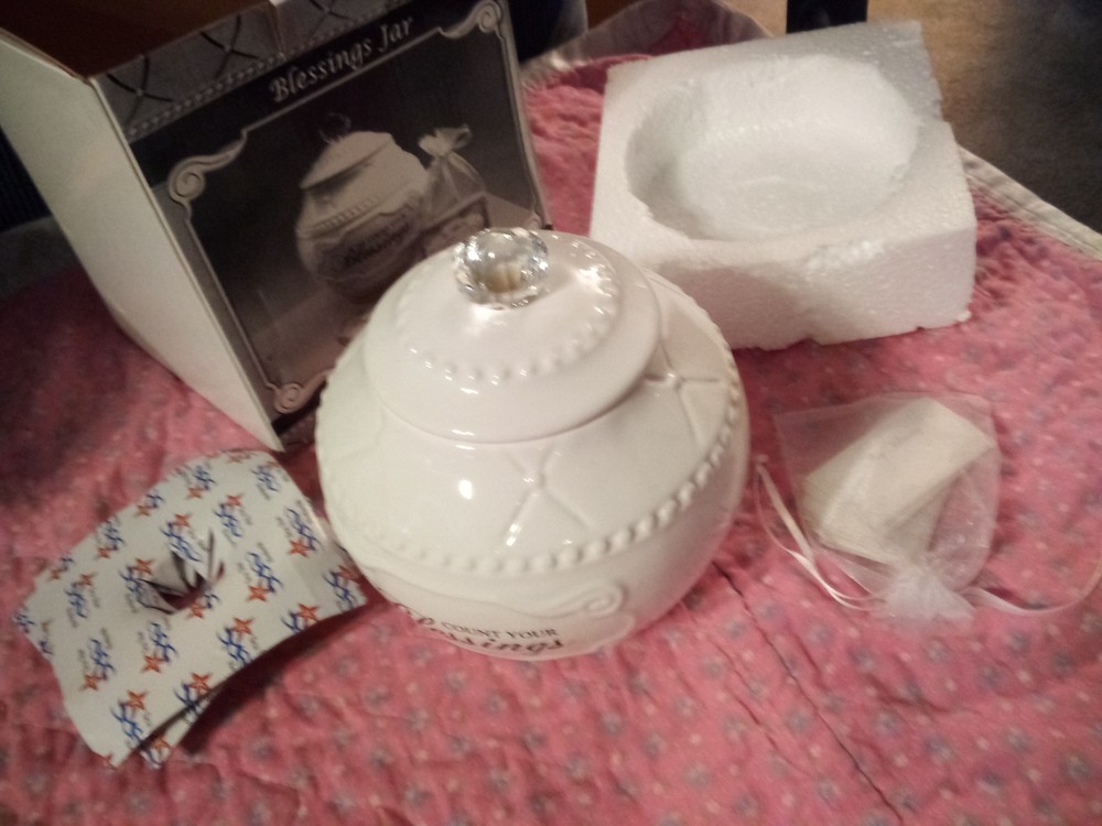 Count Your Blessings Jar With Lid.  New.