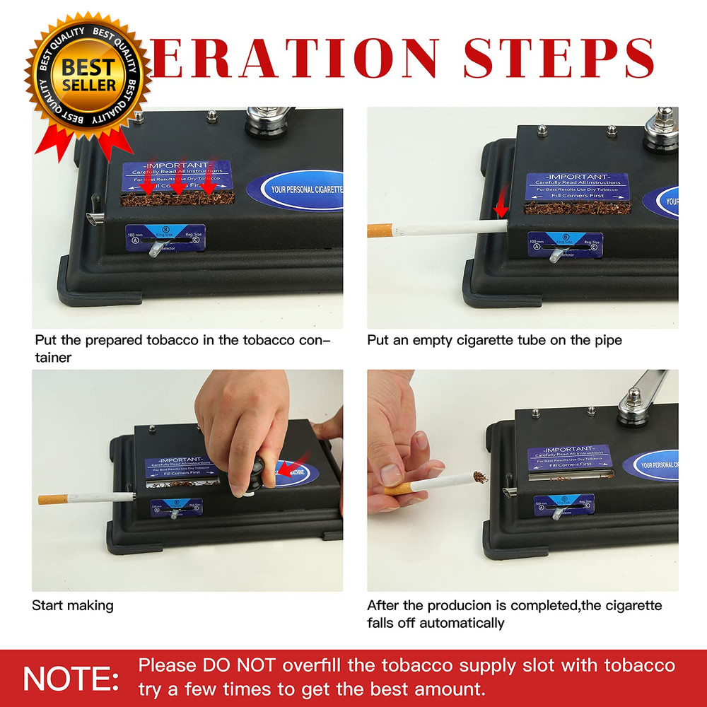 Cigarette Rolling Machine Tobacco Hand Operation Injector Maker Roll Your Own