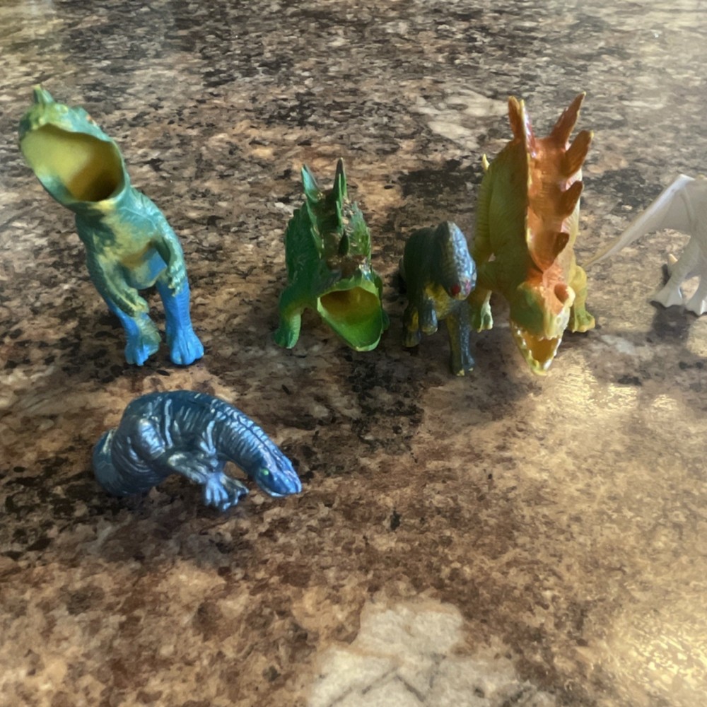 8 Assorted Dinosaur Toy Figures Pretend Play for Ages 3-7