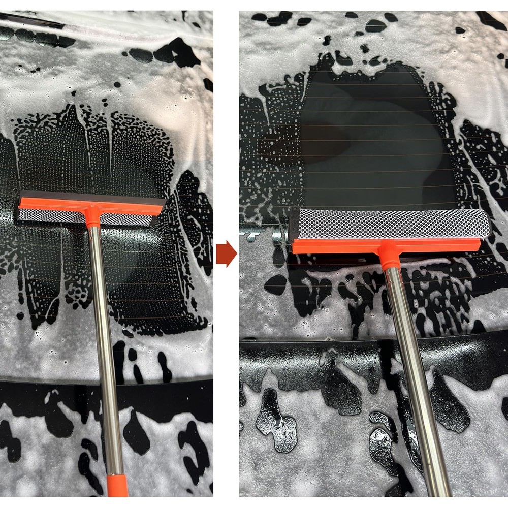 Window Squeegee for Cleaning, Cleaner Tool 2 58", Red