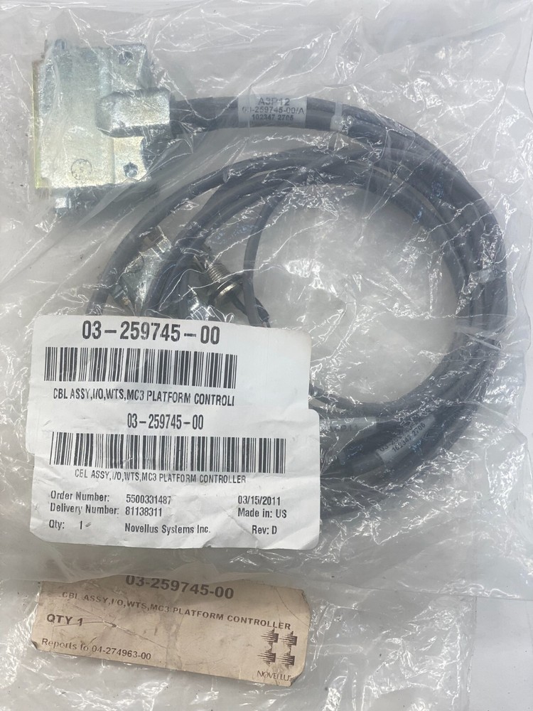 Novellus 03-259745-00 Cbl Assy, I/O, WTS, MC3 Platform Controller