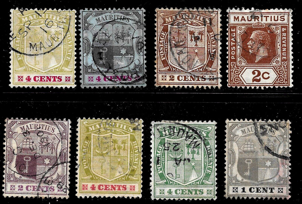 🔥MAURITIUS 🔥OLD 8 SYAMPS COLLECTION USED VF