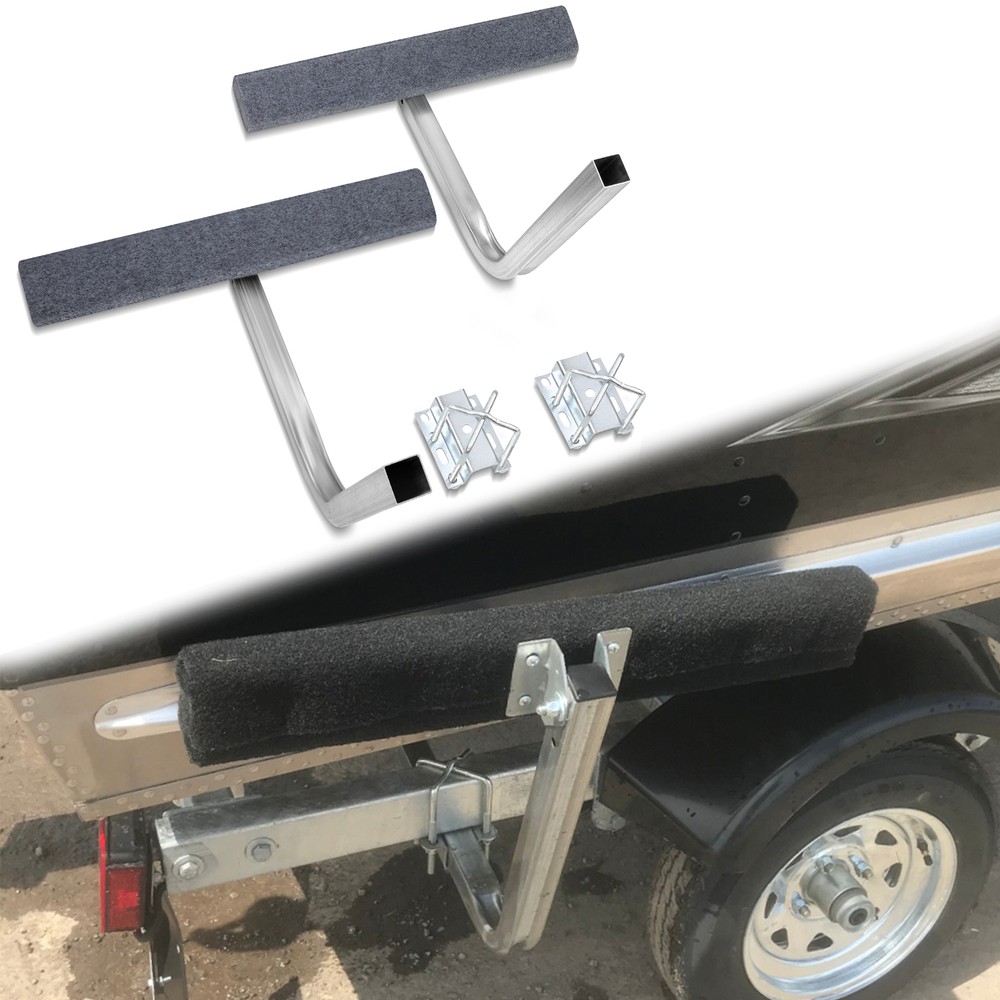Boat Trailer 2' Side Guide On Bunk Boards Carpeted Kit 75 Degree w/ Hardware