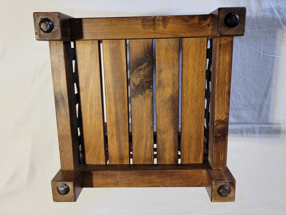 Vintage Wooden Magazine Rack