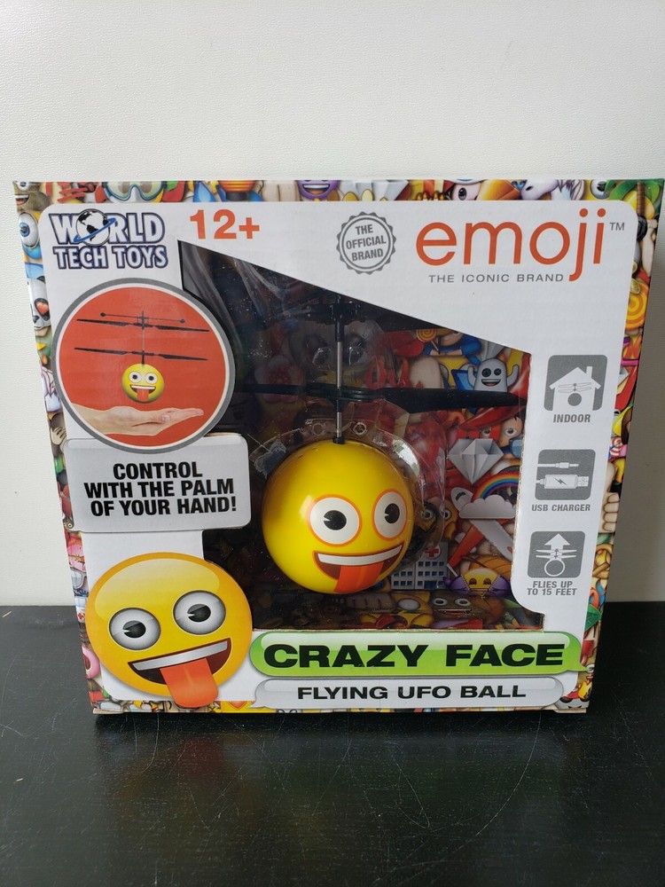 Flying Emoji UFO Ball World Tech Toys Crazy face