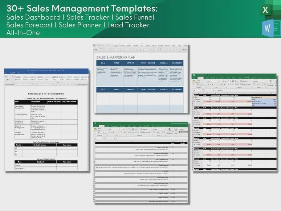 30+ Sales Management Excel Templates | Sales Tracker, Dashboard, Funnel