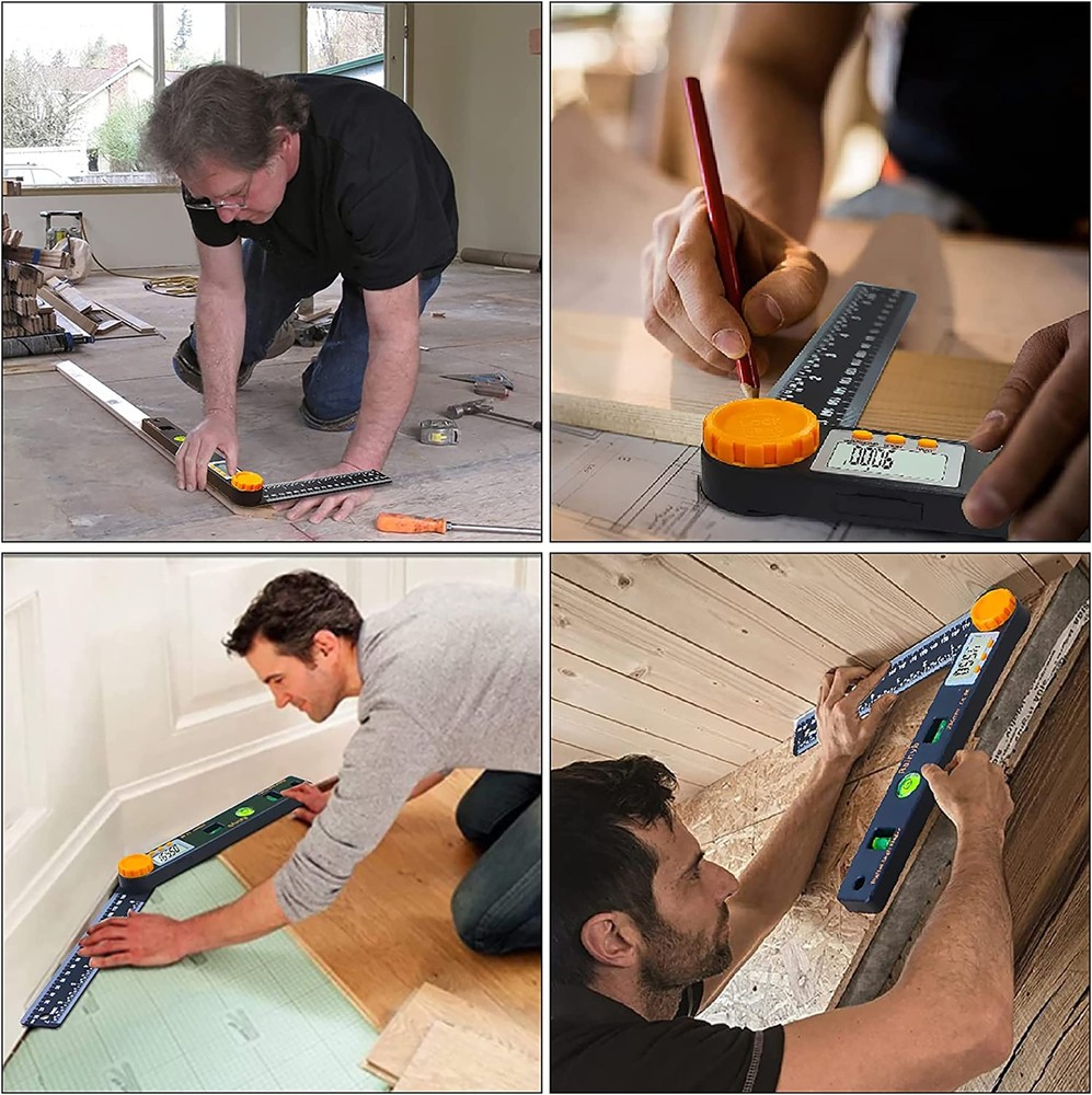 Digital Angle Finder Tool 7inch 0360 Degree Led Digital Protractor With Horizont