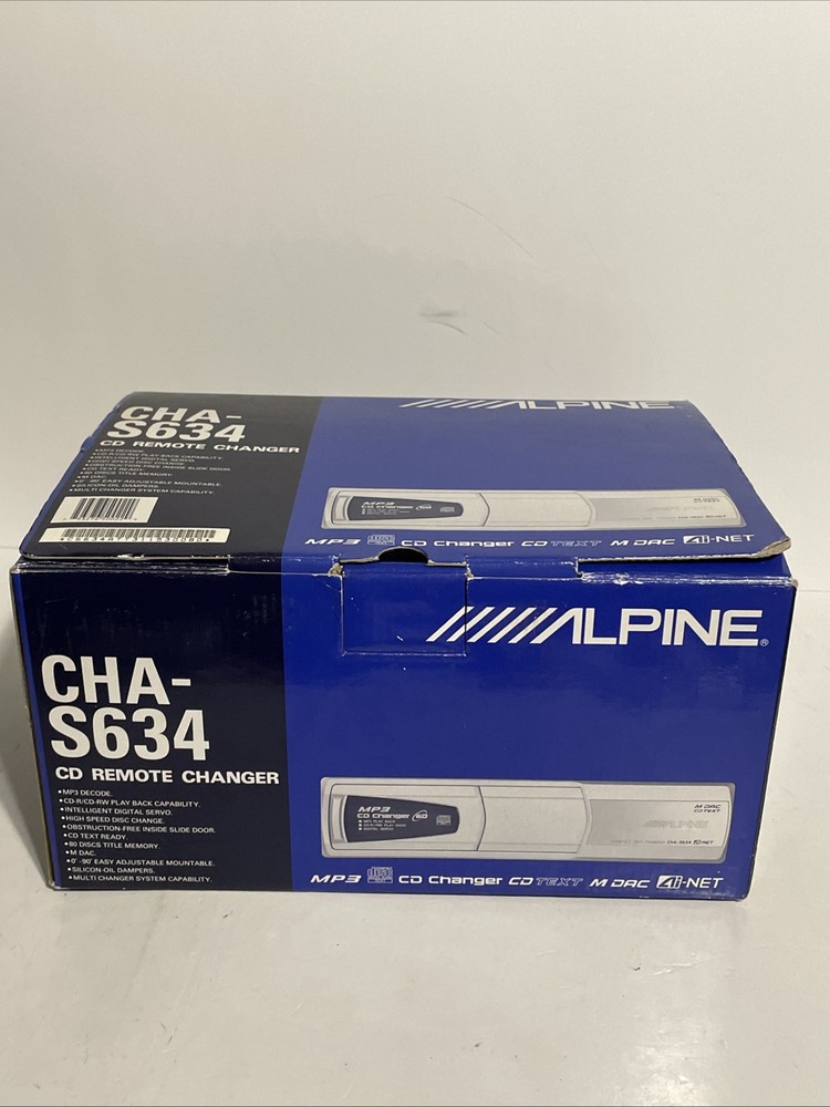 Alpine CHA-S634 CD Remote Compact Disc Changer 6 Disc Opened Box Read