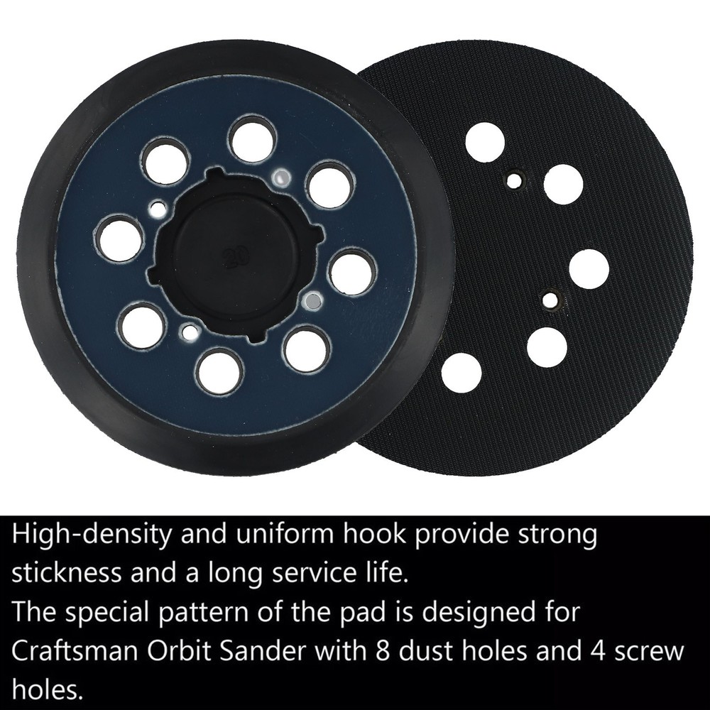 Improved Sanding Results with Soft Rubber 5 Inch Replacement Sander Pad