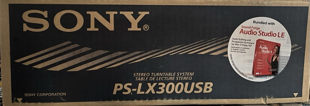 Sony Stereo Turntable System Record Player USB  ~ PS-LX300USB- New Open Box
