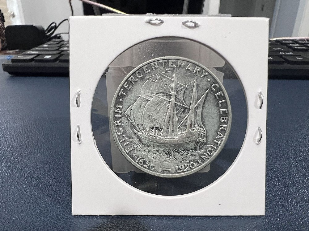 1920 50c Silver Half Dollar Commemorative Pilgrim (HJ)