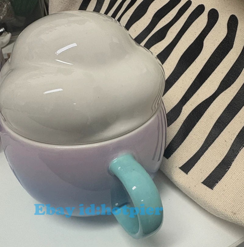 2019 Starbucks Summer Clouds Ceramic Mug Cup Purple 12OZ