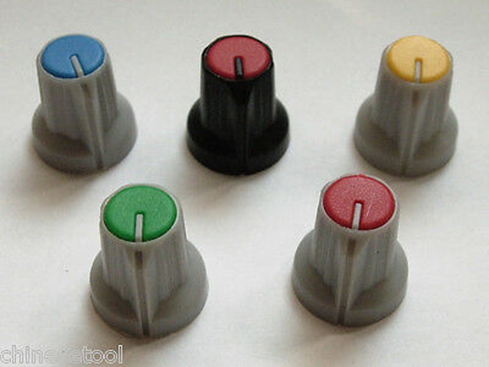 20pcs Plastic Knobs VOLUME TONE CONTROL KNOB 16mmX15mm 5Color