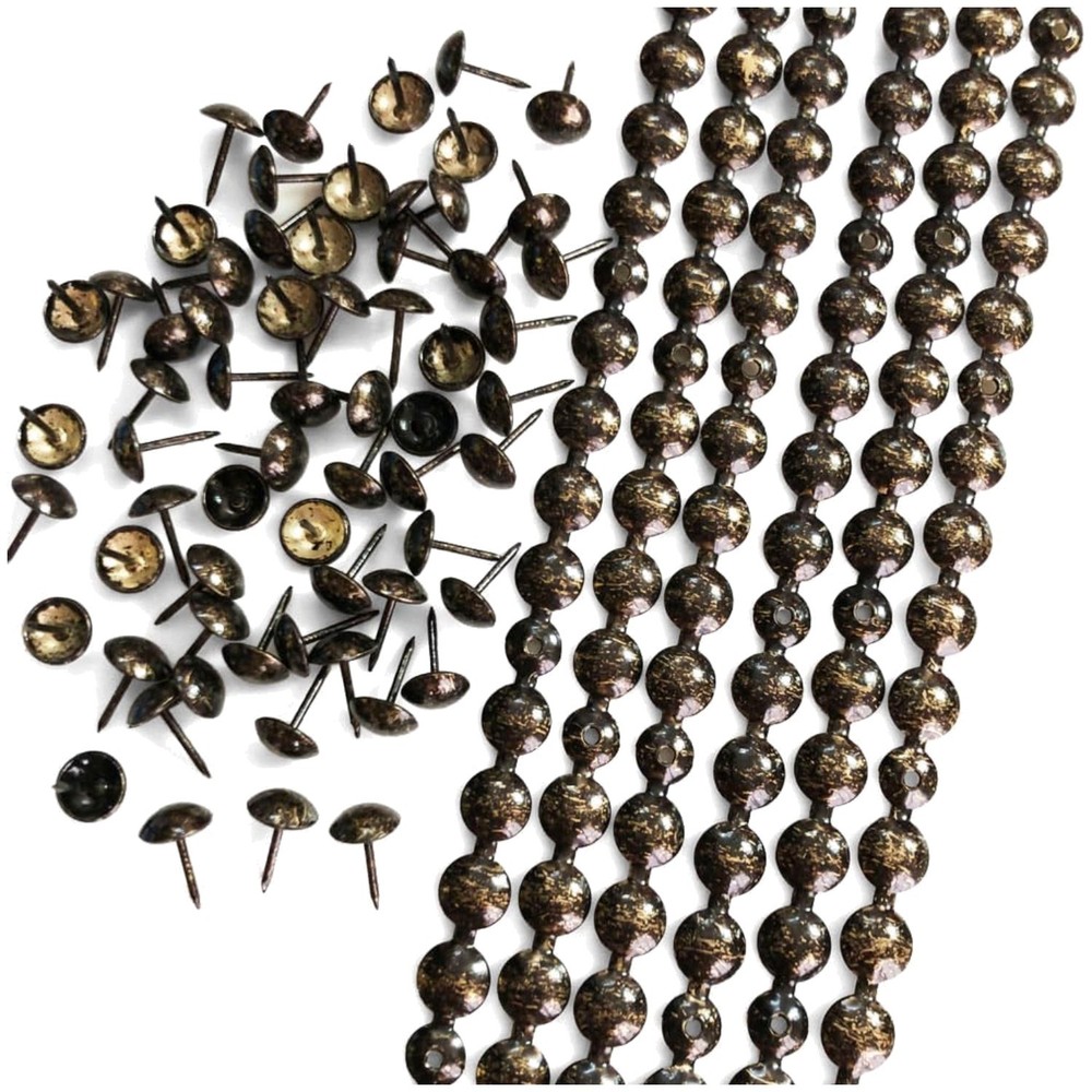 Antique Upholstery Tacks Strips, 10m Box