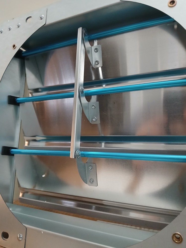 14-Inch Square Aluminum Automatic Gravity Shutter Louver Vent Silver 2 Pack