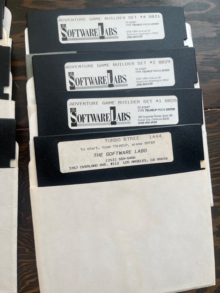 Software Labs Shareware 5.25" Floppy Disk Lot (UNTESTED)