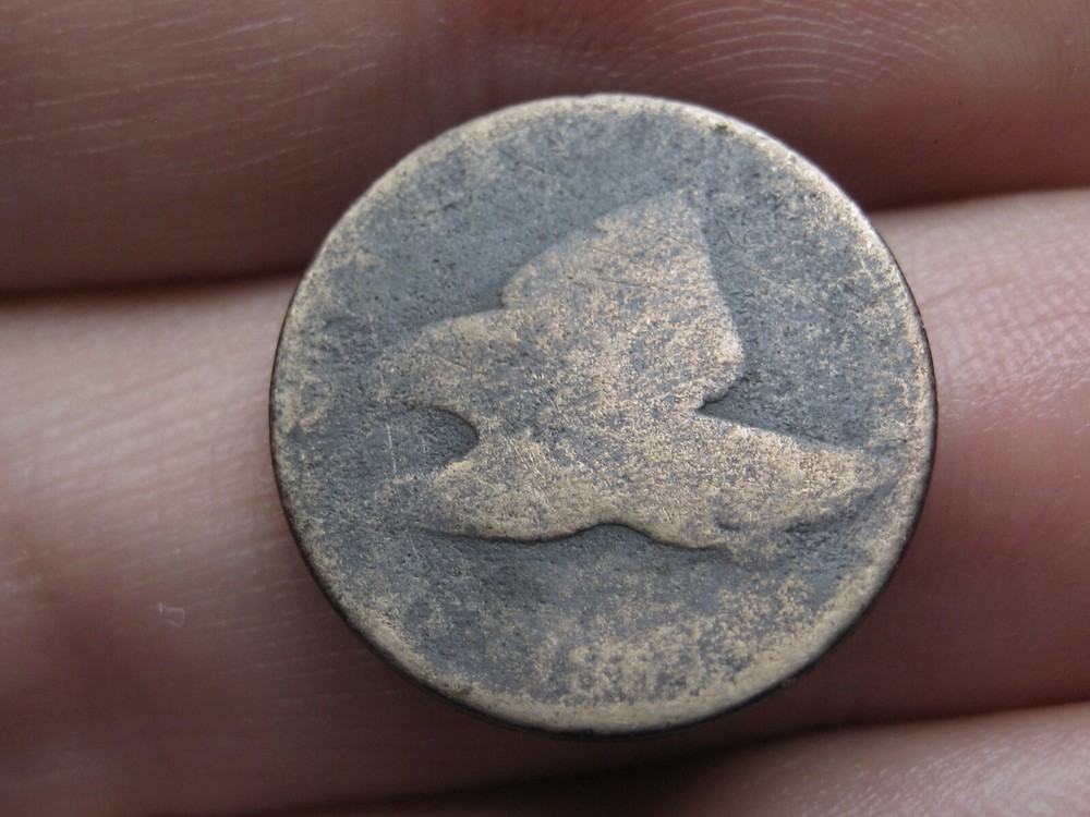 1857 Flying Eagle Penny Cent- About Good Details