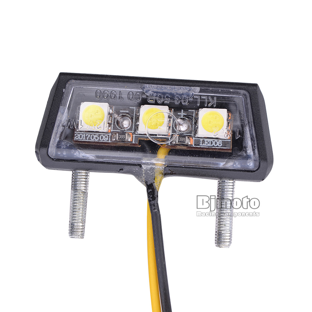 Motorcycle License Plate LED Light Number Plate Light Rear Tail Light Universal