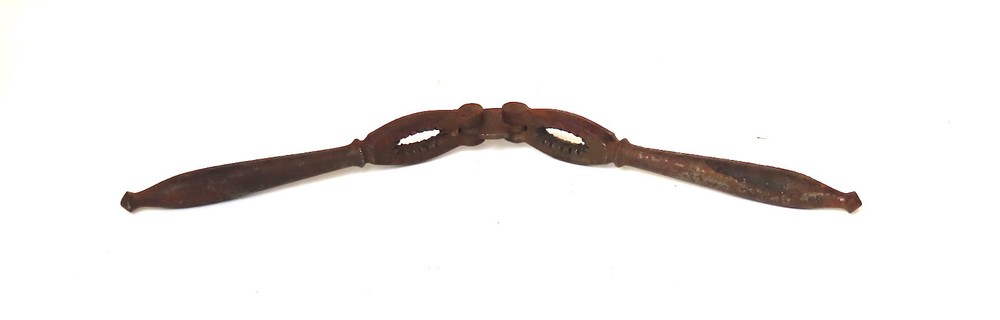 Vintage Cast Iron Handheld Reversible Hinged Nutcracker