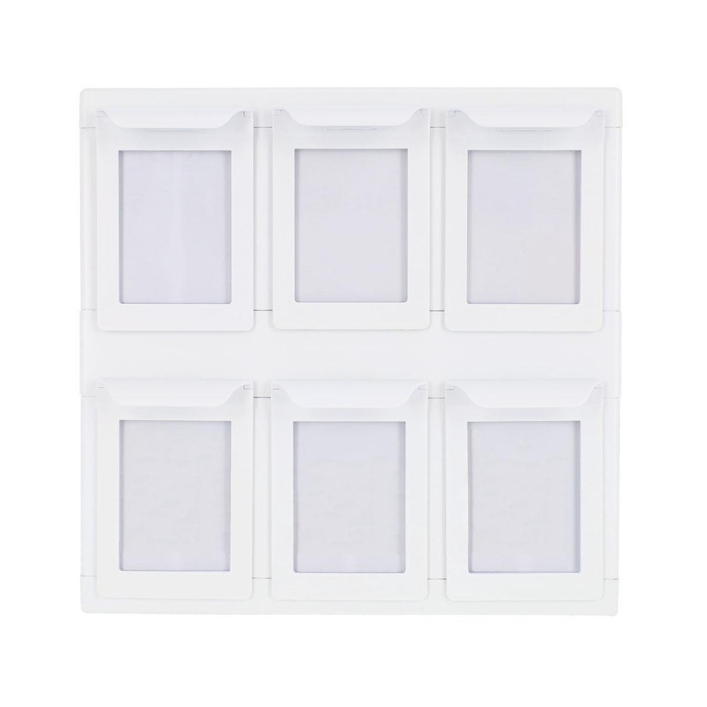 BCW 6 Drawer Card Catalog White Box Stackable Acid Free Plastic w/ 6 Partitions