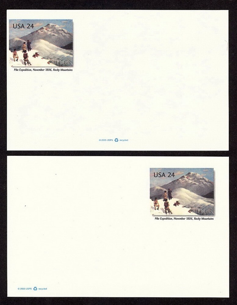 UX449 Incredible Miscut Error / EFO "Pike's Peak" Post Card